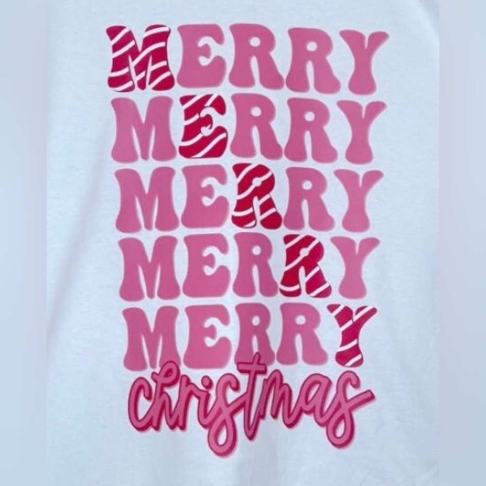 NEW Merry Merry Christmas Shirt, Holiday, Retro, X-mas Party Tee handmade